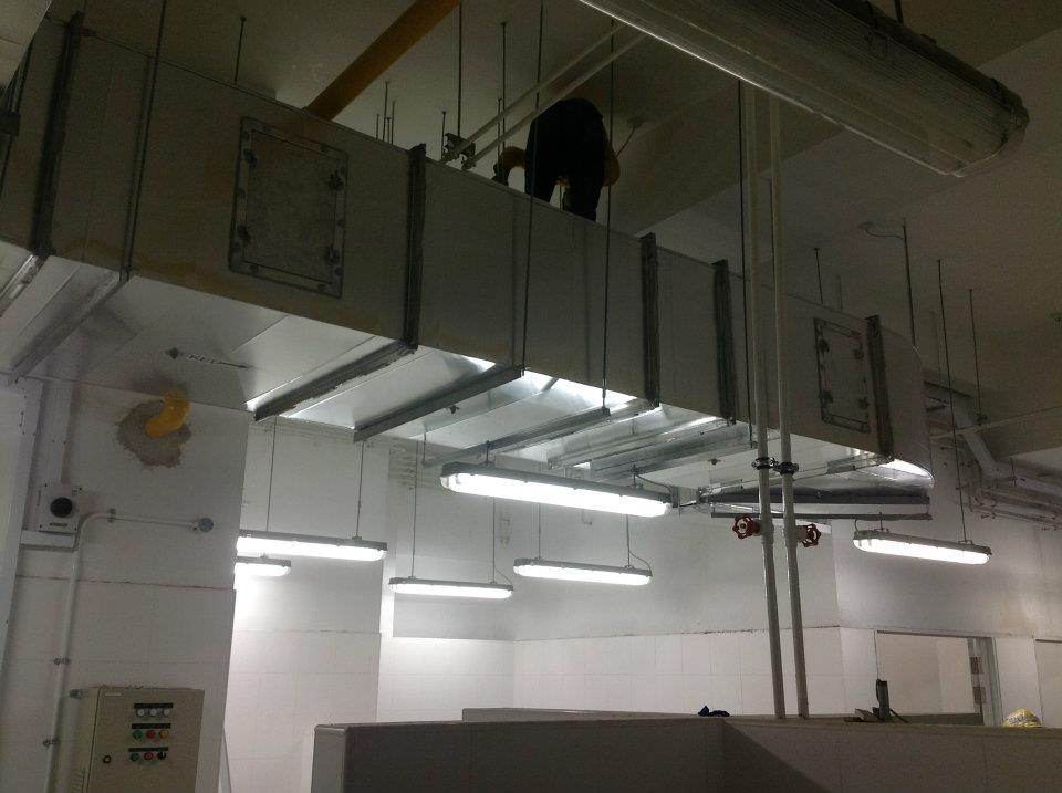 kitchen exhaust duct installation